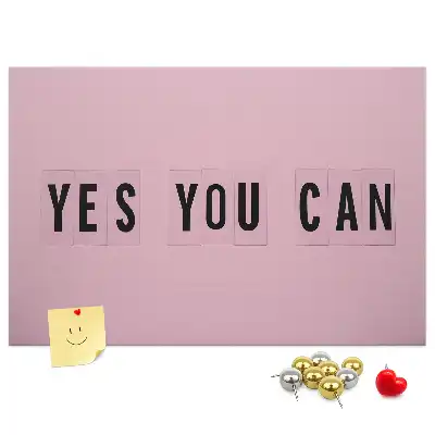 Kork Pinnwand Yes You Can