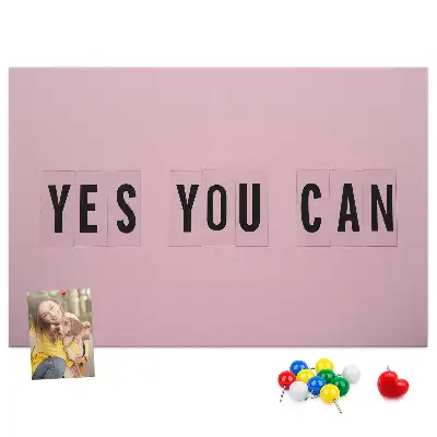 Kork Pinnwand Yes You Can