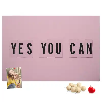 Kork Pinnwand Yes You Can