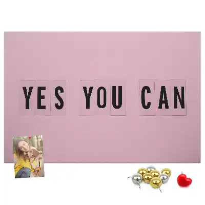Kork Pinnwand Yes You Can