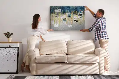 Dekorative Korktafel als Wandbild