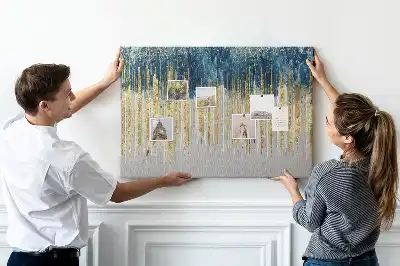 Dekorative Korktafel als Wandbild