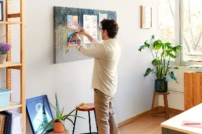Dekorative Korktafel als Wandbild