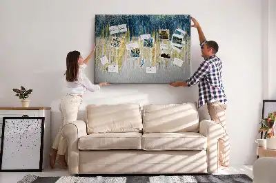 Dekorative Korktafel als Wandbild