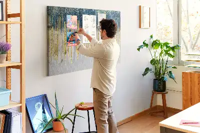Dekorative Korktafel als Wandbild