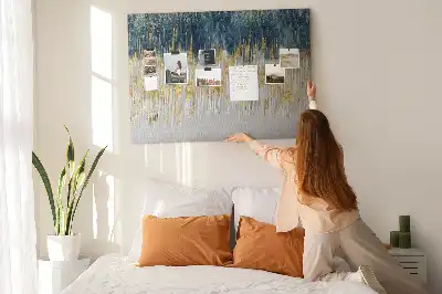Dekorative Korktafel als Wandbild