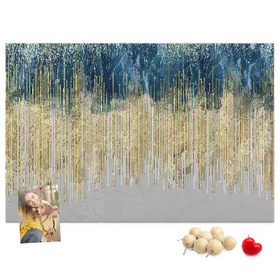 Dekorative Korktafel als Wandbild