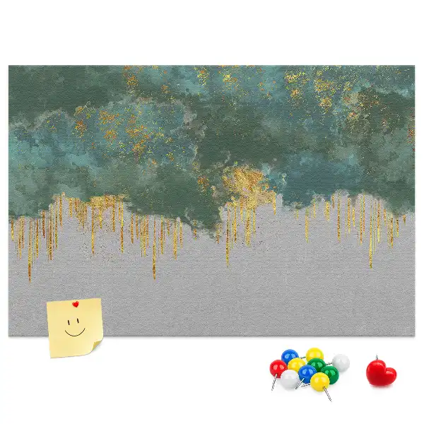 Bedruckte Korkplatte mit elegantem Muster auf Leinwand