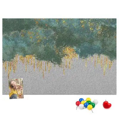 Bedruckte Korkplatte mit elegantem Muster auf Leinwand