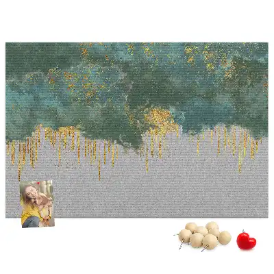 Bedruckte Korkplatte mit elegantem Muster auf Leinwand