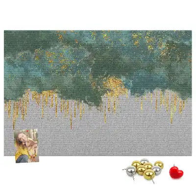 Bedruckte Korkplatte mit elegantem Muster auf Leinwand