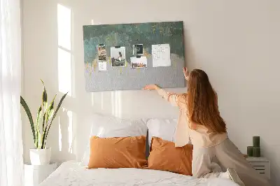 Bedruckte Korkplatte mit elegantem Muster auf Leinwand