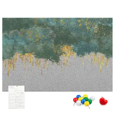 Bedruckte Korkplatte mit elegantem Muster auf Leinwand