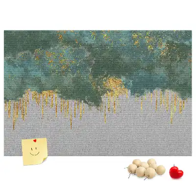 Bedruckte Korkplatte mit elegantem Muster auf Leinwand