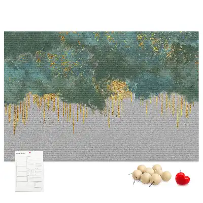 Bedruckte Korkplatte mit elegantem Muster auf Leinwand