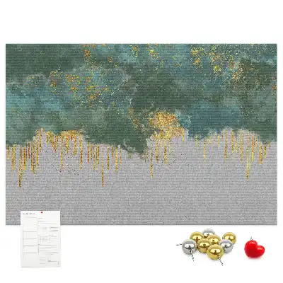 Bedruckte Korkplatte mit elegantem Muster auf Leinwand