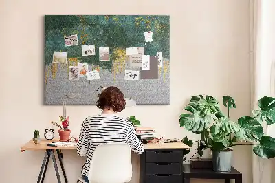 Bedruckte Korkplatte mit elegantem Muster auf Leinwand