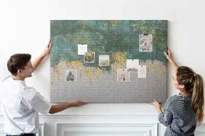Bedruckte Korkplatte mit elegantem Muster auf Leinwand