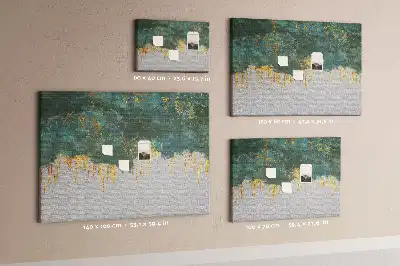 Bedruckte Korkplatte mit elegantem Muster auf Leinwand