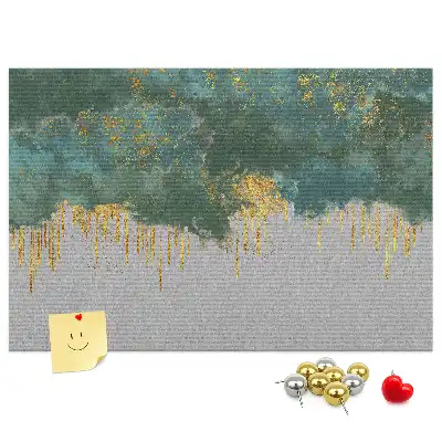 Bedruckte Korkplatte mit elegantem Muster auf Leinwand