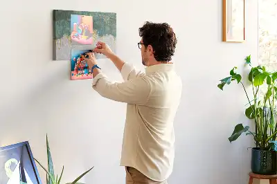 Bedruckte Korkplatte mit elegantem Muster auf Leinwand