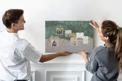 Bedruckte Korkplatte mit elegantem Muster auf Leinwand
