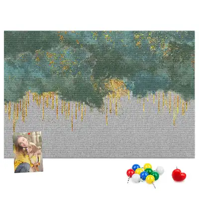 Bedruckte Korkplatte mit elegantem Muster auf Leinwand