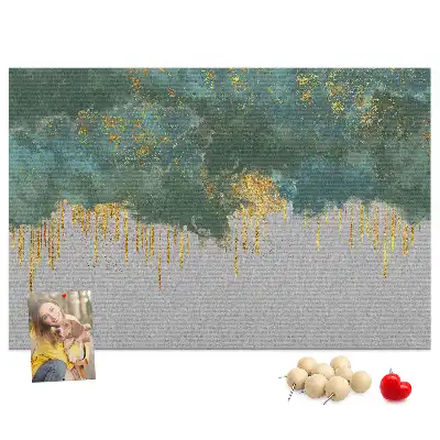 Bedruckte Korkplatte mit elegantem Muster auf Leinwand