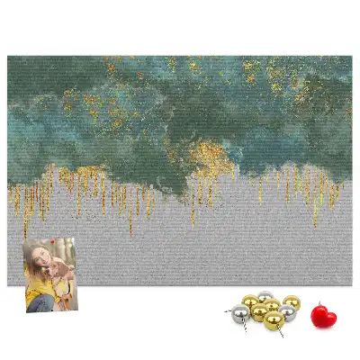 Bedruckte Korkplatte mit elegantem Muster auf Leinwand
