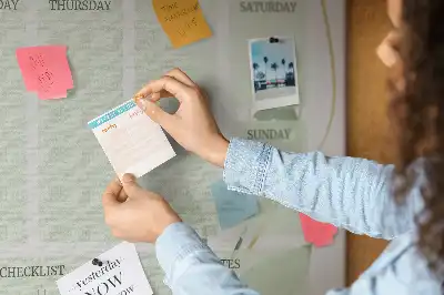 Bilder-Korktafel Blätter-Wochenplaner