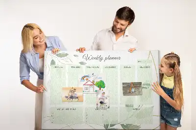 Bilder-Korktafel Blätter-Wochenplaner