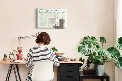 Bilder-Korktafel Blätter-Wochenplaner