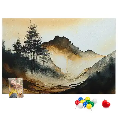 Kork Pinnwand Abstrakte Naturpanorama