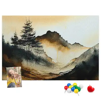 Kork Pinnwand Abstrakte Naturpanorama