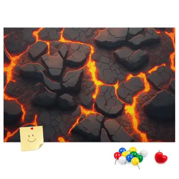 Bilder-Korktafel Lava Vulkan
