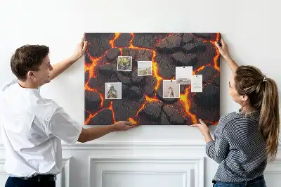 Bilder-Korktafel Lava Vulkan