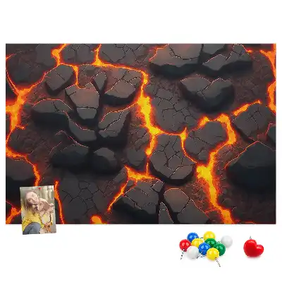 Bilder-Korktafel Lava Vulkan