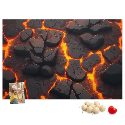 Bilder-Korktafel Lava Vulkan