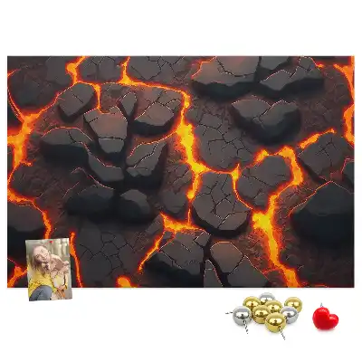 Bilder-Korktafel Lava Vulkan