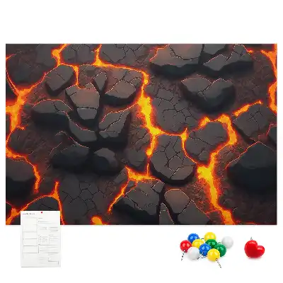 Bilder-Korktafel Lava Vulkan
