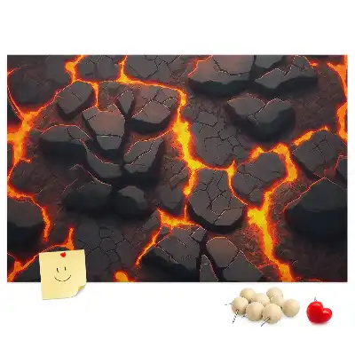 Bilder-Korktafel Lava Vulkan