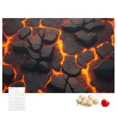 Bilder-Korktafel Lava Vulkan