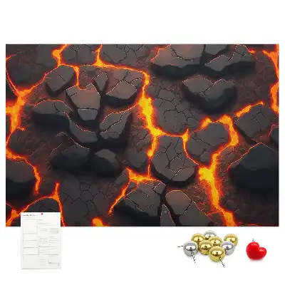 Bilder-Korktafel Lava Vulkan