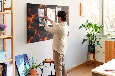 Bilder-Korktafel Lava Vulkan