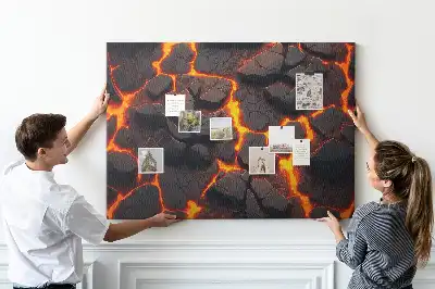 Bilder-Korktafel Lava Vulkan