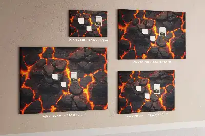 Bilder-Korktafel Lava Vulkan