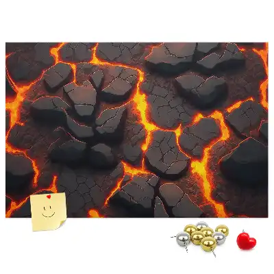 Bilder-Korktafel Lava Vulkan
