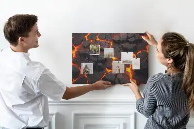 Bilder-Korktafel Lava Vulkan