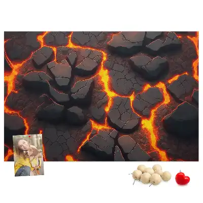 Bilder-Korktafel Lava Vulkan