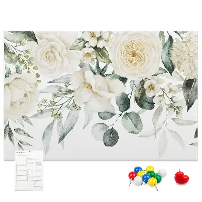 Kork-Pinnwand mit Blumenmotiv